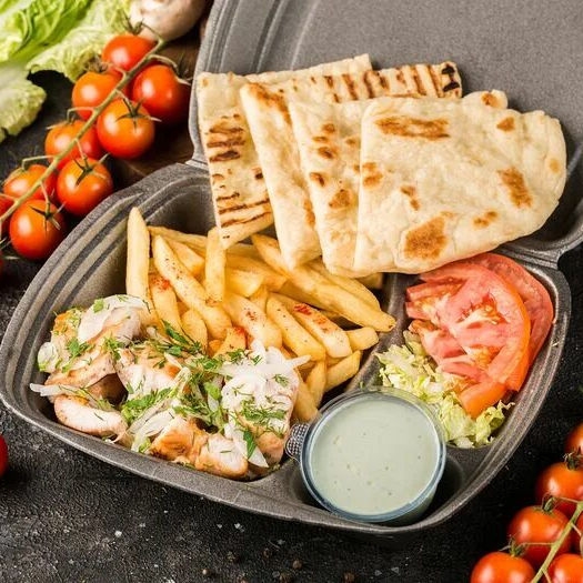 Гиро на тарелке