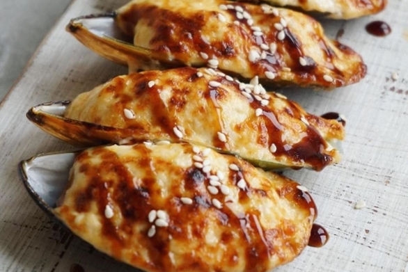 Гигант мидии в яки соусе