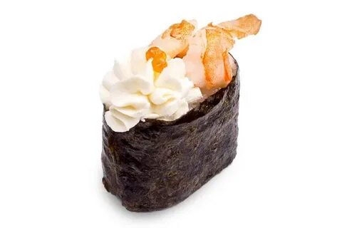 Сливочный гункан креветка  