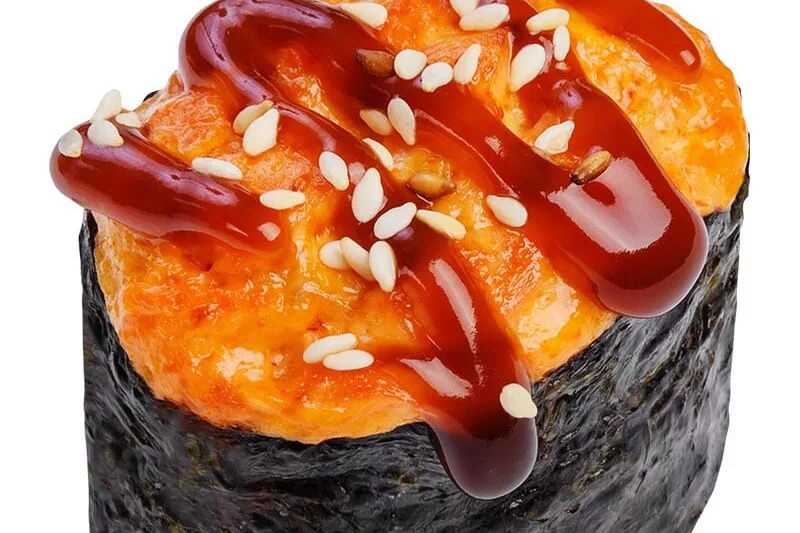 Запечённый гункан спайси лосось