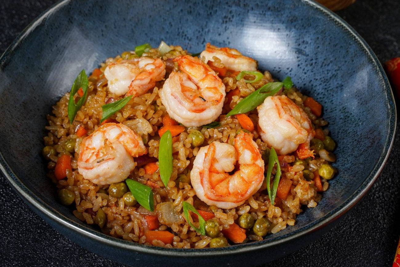 Тяхан с креветками