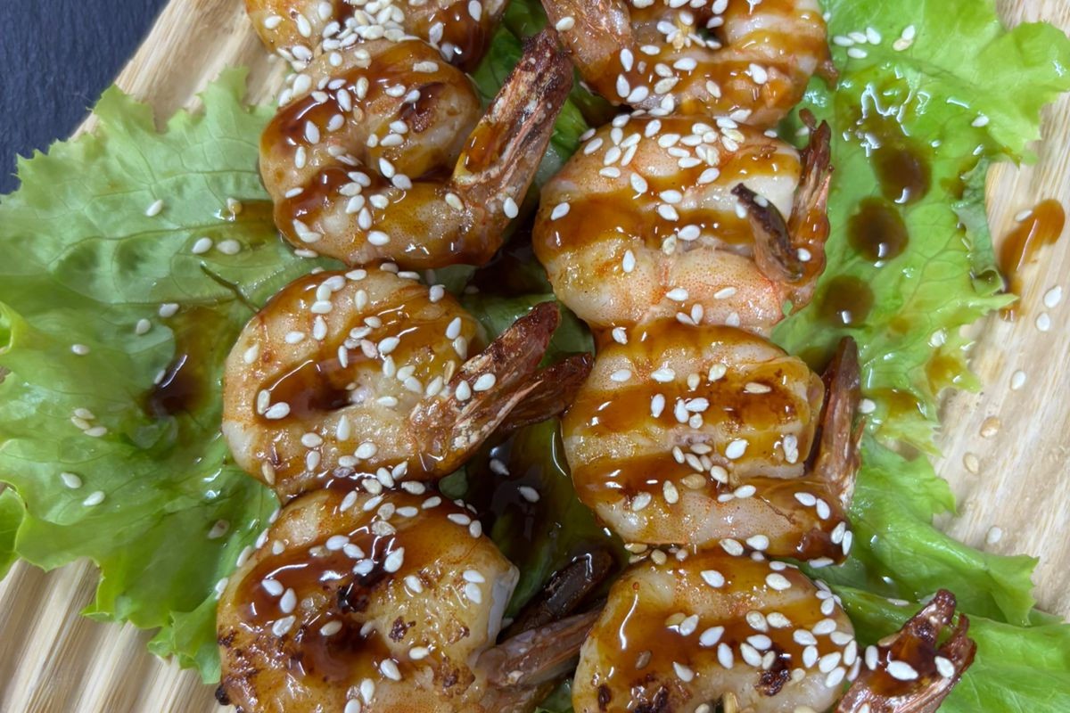 Якитори креветки 